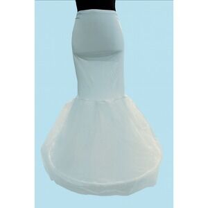 Women's Medium Floor Length Petticoat Slip Mermaid Fishtail Trumpet Bridal White